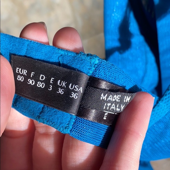 La perla mesh blue bra size 3 - Picture 4 of 4